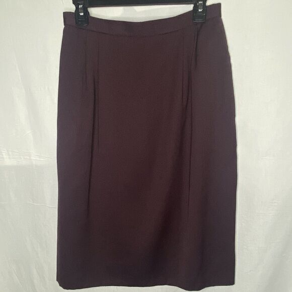 Vintage CASUAL CORNER 2 Piece Suit Set Skirt Blazer Petite 10 Womens 10P Purple - Picture 5 of 16